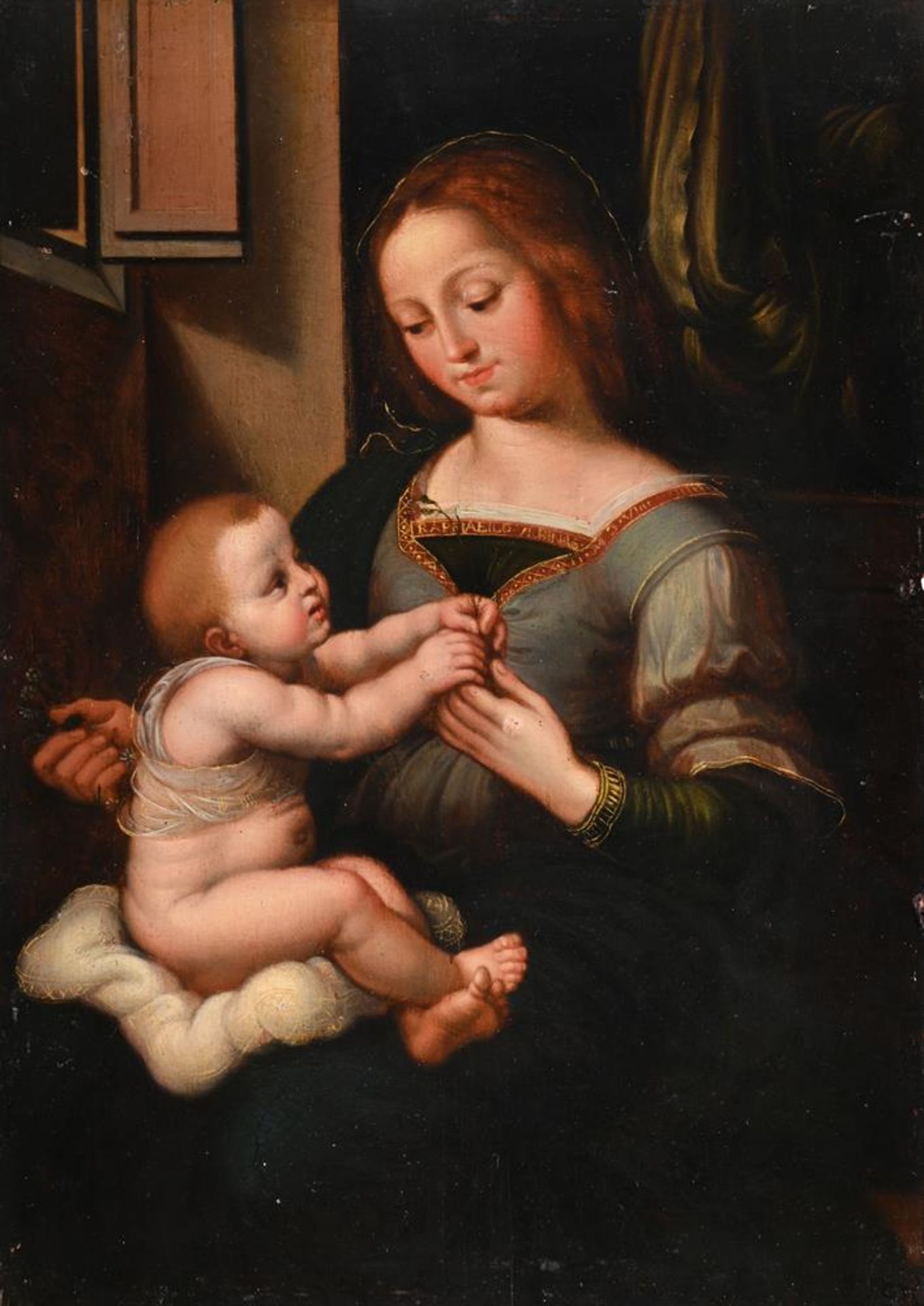 FOLLOWER OF RAFFAELLO SANZIO, CALLED RAPHAEL, THE MADONNA AND CHILD