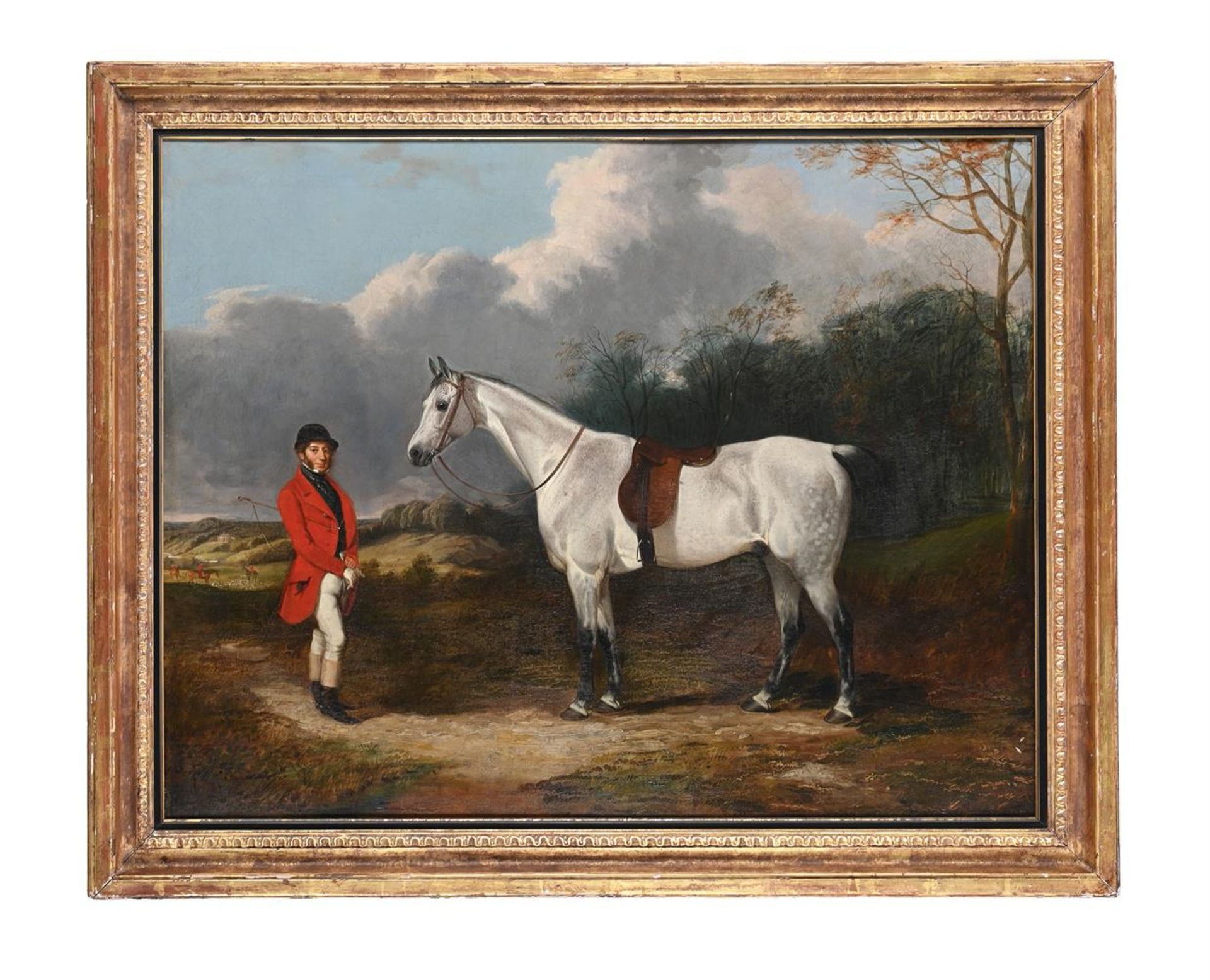 CIRCLE OF JAMES WALSHAM BALDOCK (BRITISH 1822-1898), A GENTLEMAN WITH HIS HORSE - Bild 2 aus 3