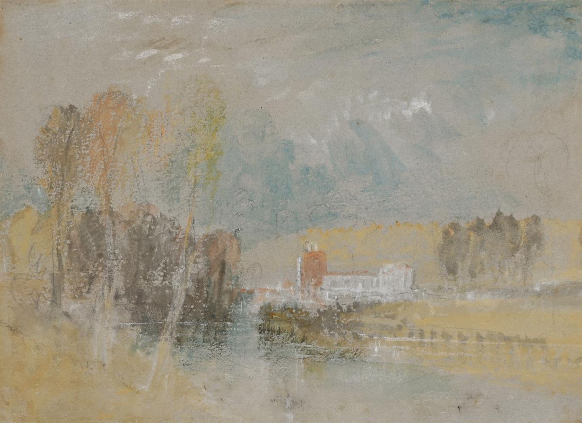 JOSEPH MALLORD WILLIAM TURNER, R.A. (BRITISH 1775-1851), RIVER LANDSCAPE IN FRANCE