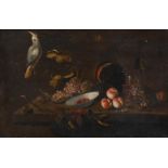 ITALIAN SCHOOL (LATE 17TH/EARLY 18TH CENTURY), STILL LIFE OF FRUIT AND A PARROT