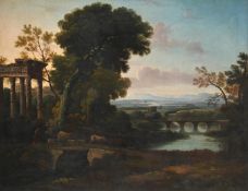 FOLLOWER OF CLAUDE LORRAIN, AN ARCADIAN LANDSCAPE