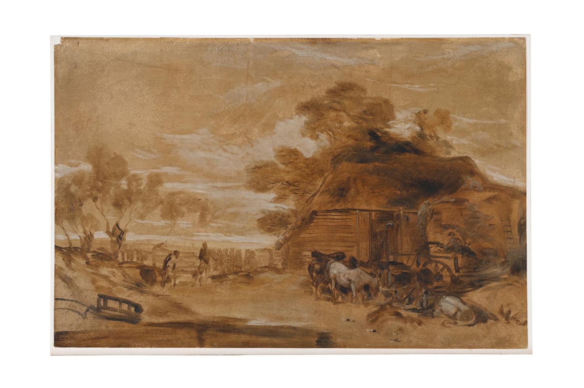 JOSEPH MALLORD WILLIAM TURNER, R.A. (BRITISH 1775-1851), THE STRAW YARD - Bild 2 aus 4