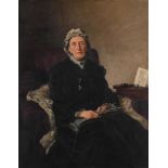 λ FREDERICK WILLIAM ELWELL (BRITSH 1870-1958), PORTRAIT OF HON. MRS. T.G. CHOLMONDELEY