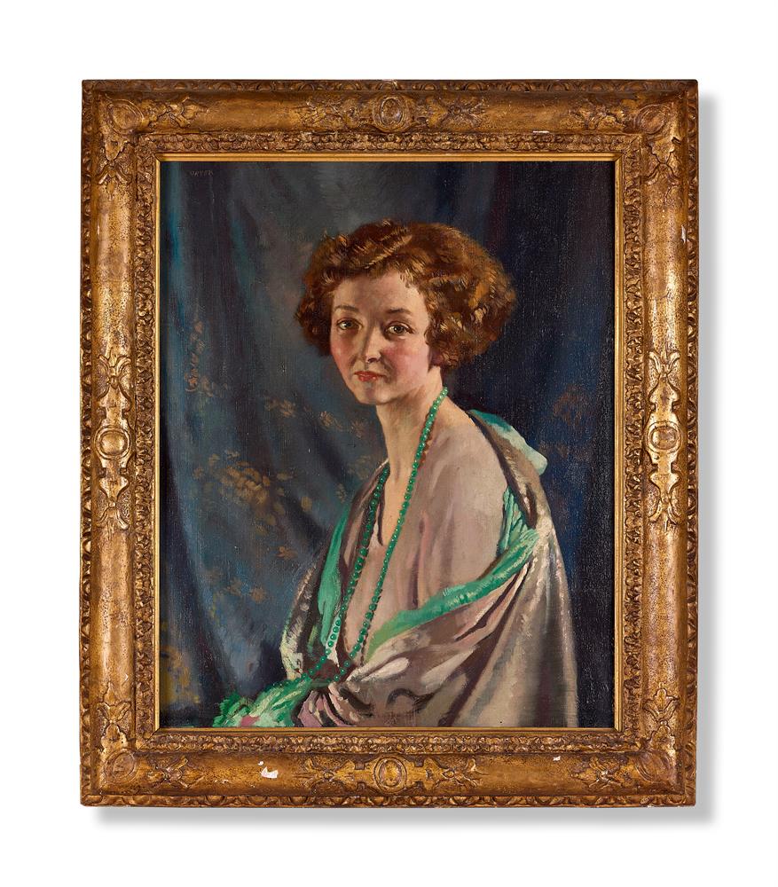 SIR WILLIAM ORPEN (BRITISH 1878-1931), PORTRAIT OF MRS. ARTHUR GIBBS WITH A JADE NECKLACE