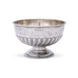 AN EDWARDIAN SILVER PEDESTAL BOWL BIRMINGHAM 1908