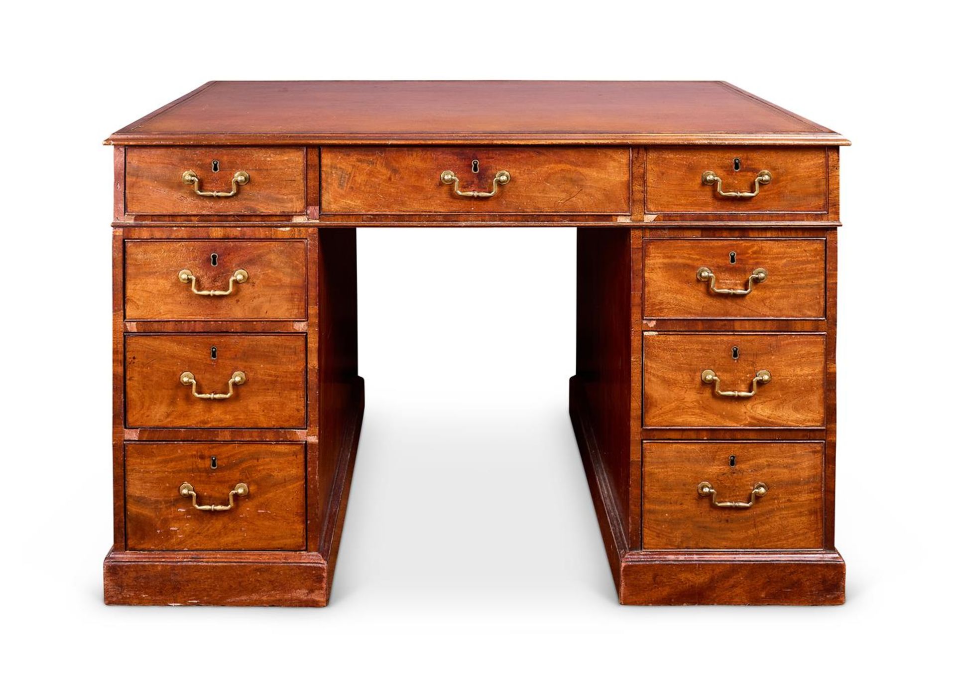 A GEORGE III MAHOGANY SMALL PARTNER'S DESK