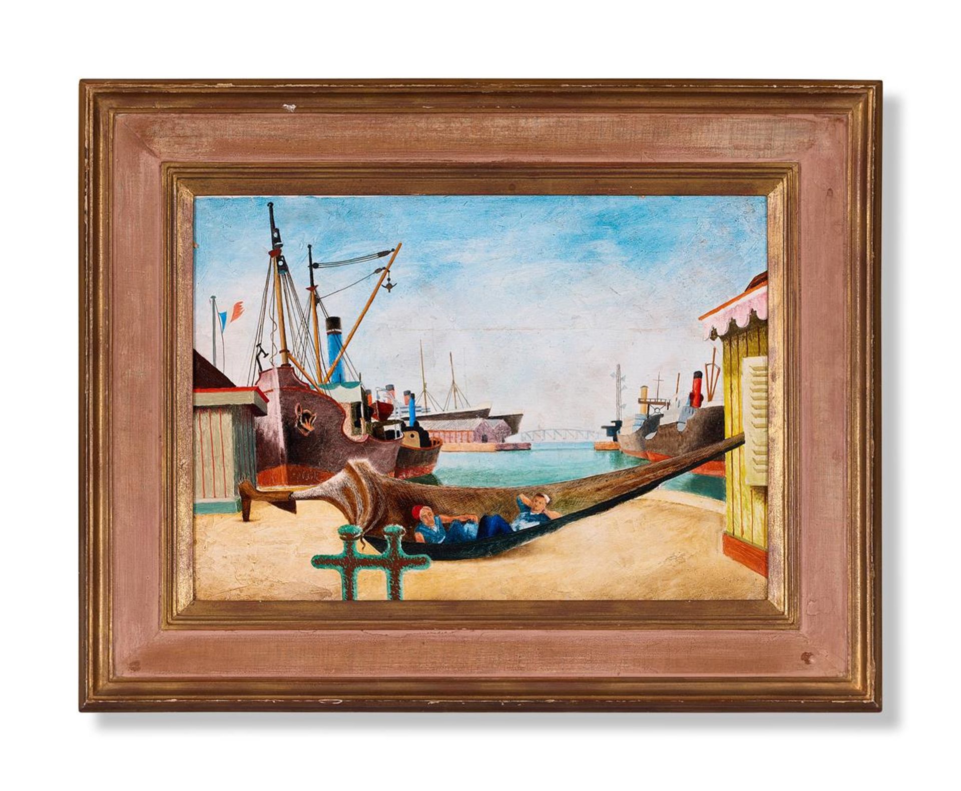 λ RICHARD EURICH (BRITISH 1903-1992), 'THE HAMMOCK': WITH ACKNOWLEDGEMENTS TO WADSWORTH