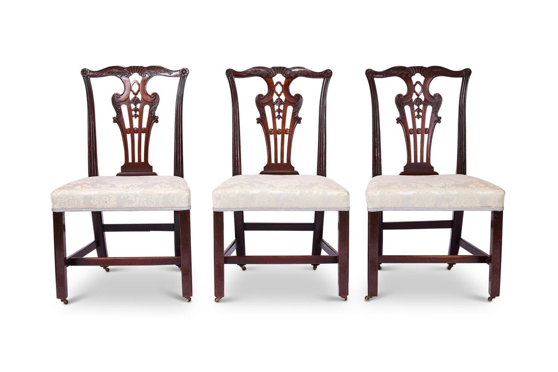 A SET OF TWELVE GEORGE II MAHOGANY DINING-CHAIRS - Image 2 of 5