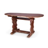 A NORTH EUROPEAN OAK TRESTLE TABLE 18TH CENTURY AND LATER