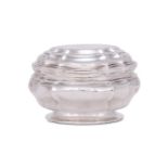 A VICTORIAN SILVER SHAPED OVAL TEA CADDY