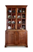 A GEORGE II OAK BOOKCASE MID-18TH CENTURY