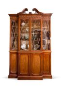 A GEORGE III MAHOGANY BREAKFRONT BOOKCASE LATE 18TH CENTURY