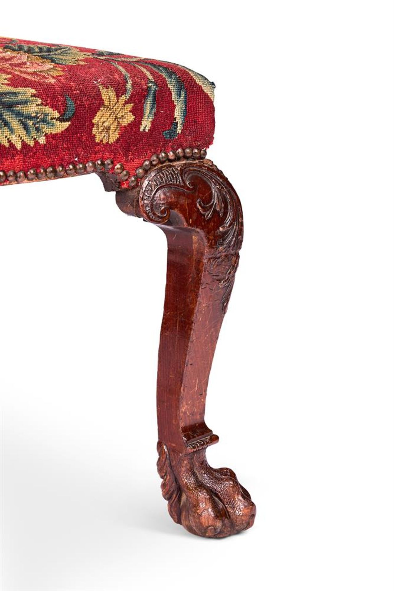 A GEORGE II MAHOGANY STOOL - Image 5 of 5