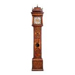 A WILLIAM III/QUEEN-ANNE WALNUT AND FLORAL MARQUETRY EIGHT-DAY LONGCASE CLOCK JOSEPH WINDMILLS