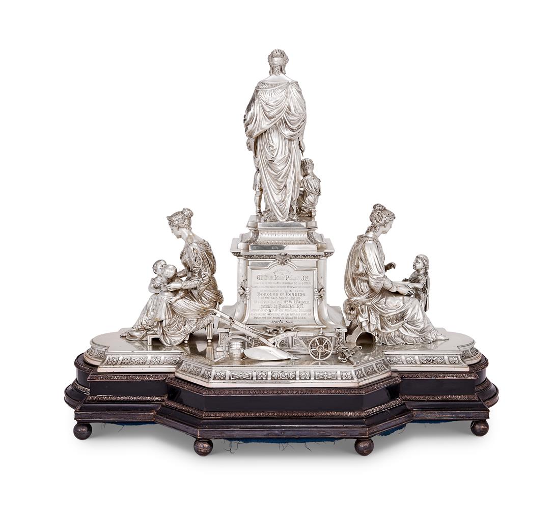 A LATE VICTORIAN SILVER CENTREPIECE REPRESENTING THE LIBERAL ARTS - Image 2 of 4