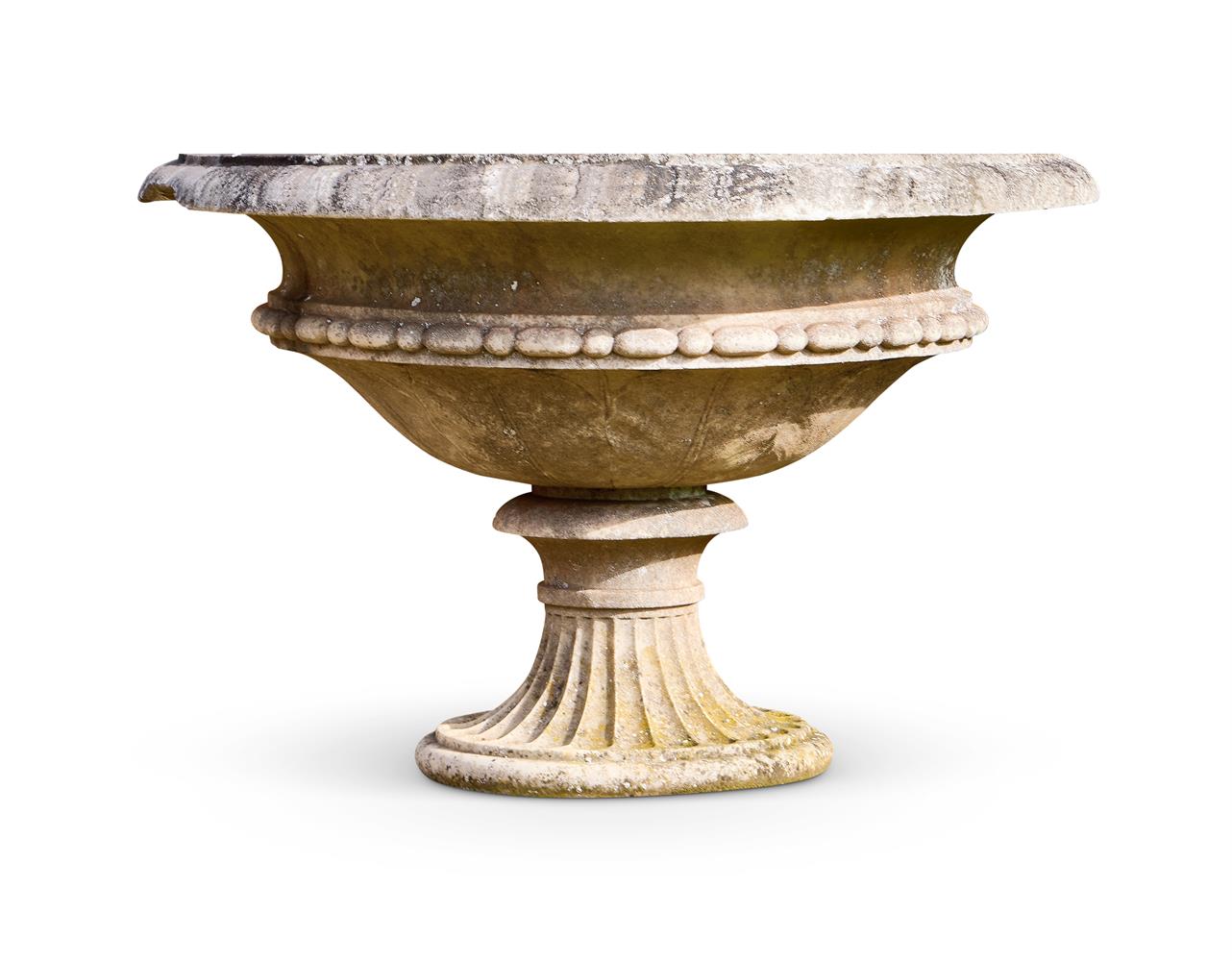 A LARGE PAIR OF MARBLE PEDESTAL TAZZA, 19TH CENTURY - Image 2 of 3