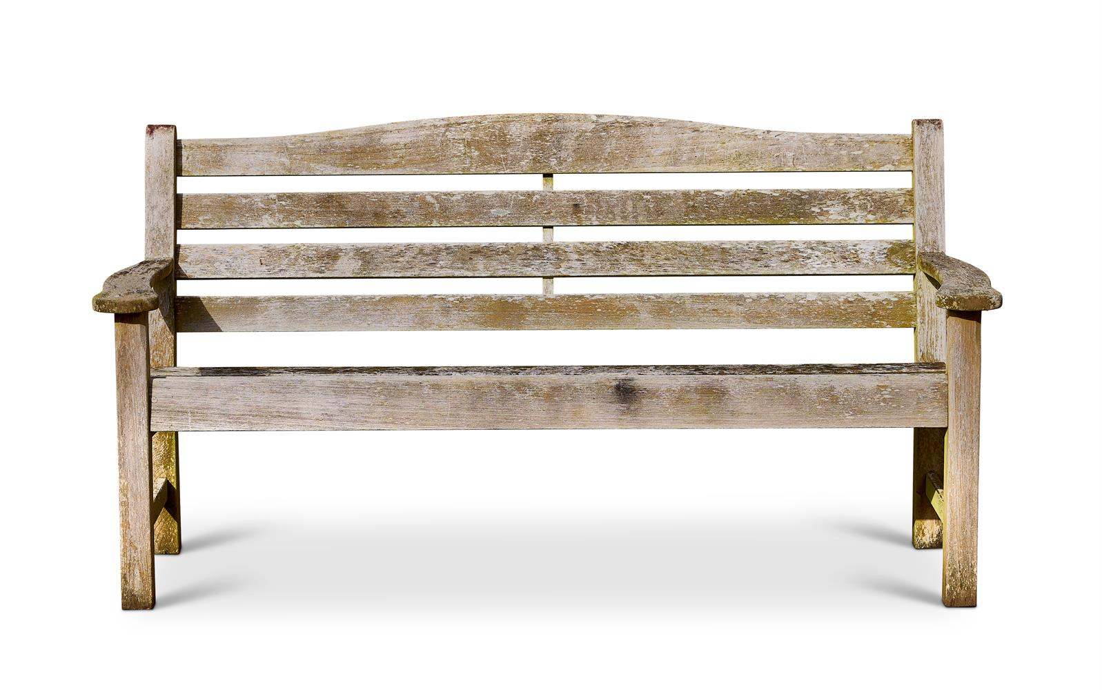 A LUTYENS STYLE HARDWOOD BENCH, MODERN - Bild 3 aus 3