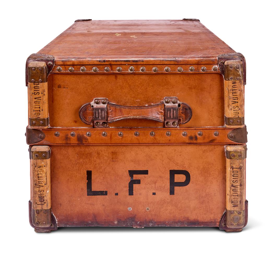 LOUIS VUITTON, A BROWN LEATHER WARDROBE STEAMER TRUNK - Image 3 of 5