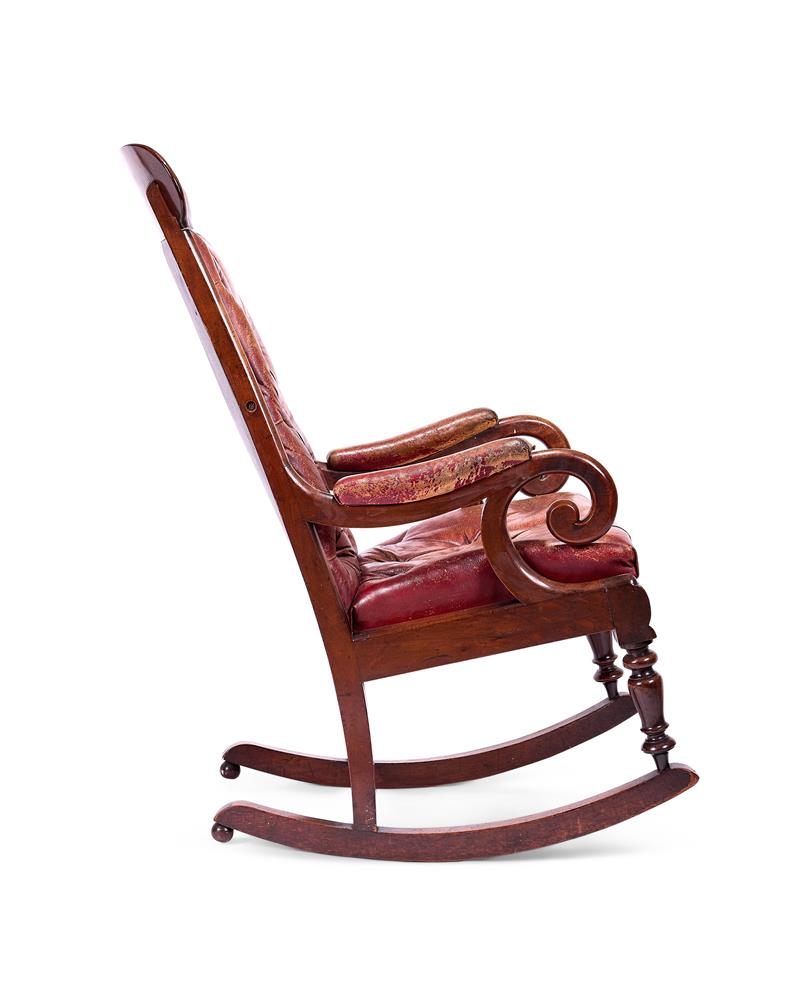 A VICTORIAN MAHOGANY ROCKING-CHAIR - Image 2 of 2