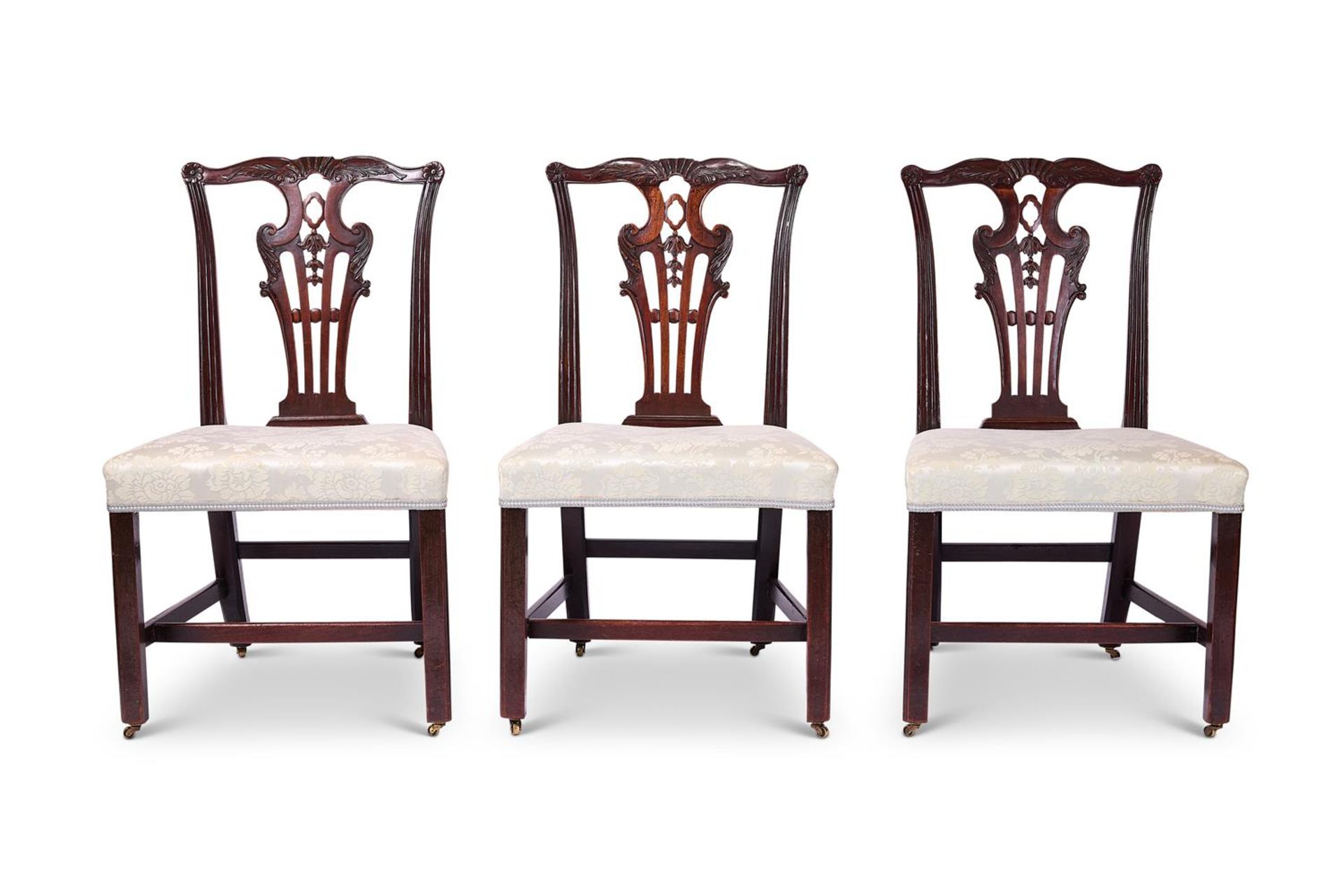 A SET OF TWELVE GEORGE II MAHOGANY DINING-CHAIRS - Image 3 of 5