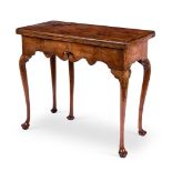 A GEORGE I PROVINCIAL WALNUT AND ASH CARD-TABLE