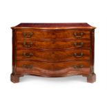 A GEORGE III MAHOGANY SERPENTINE DRESSING-COMMODE CIRCA 1760