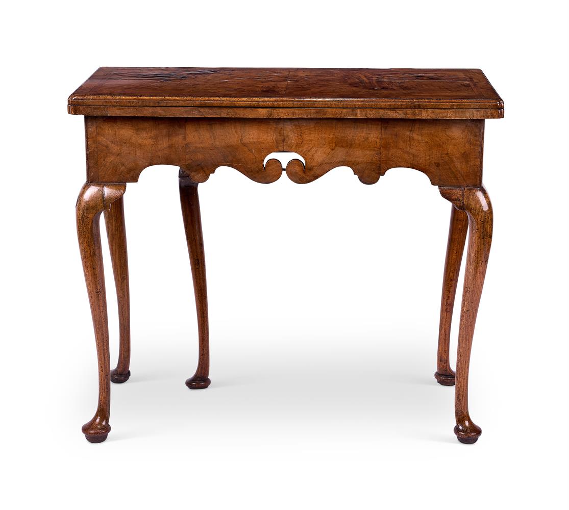 A GEORGE I PROVINCIAL WALNUT AND ASH CARD-TABLE - Image 2 of 3