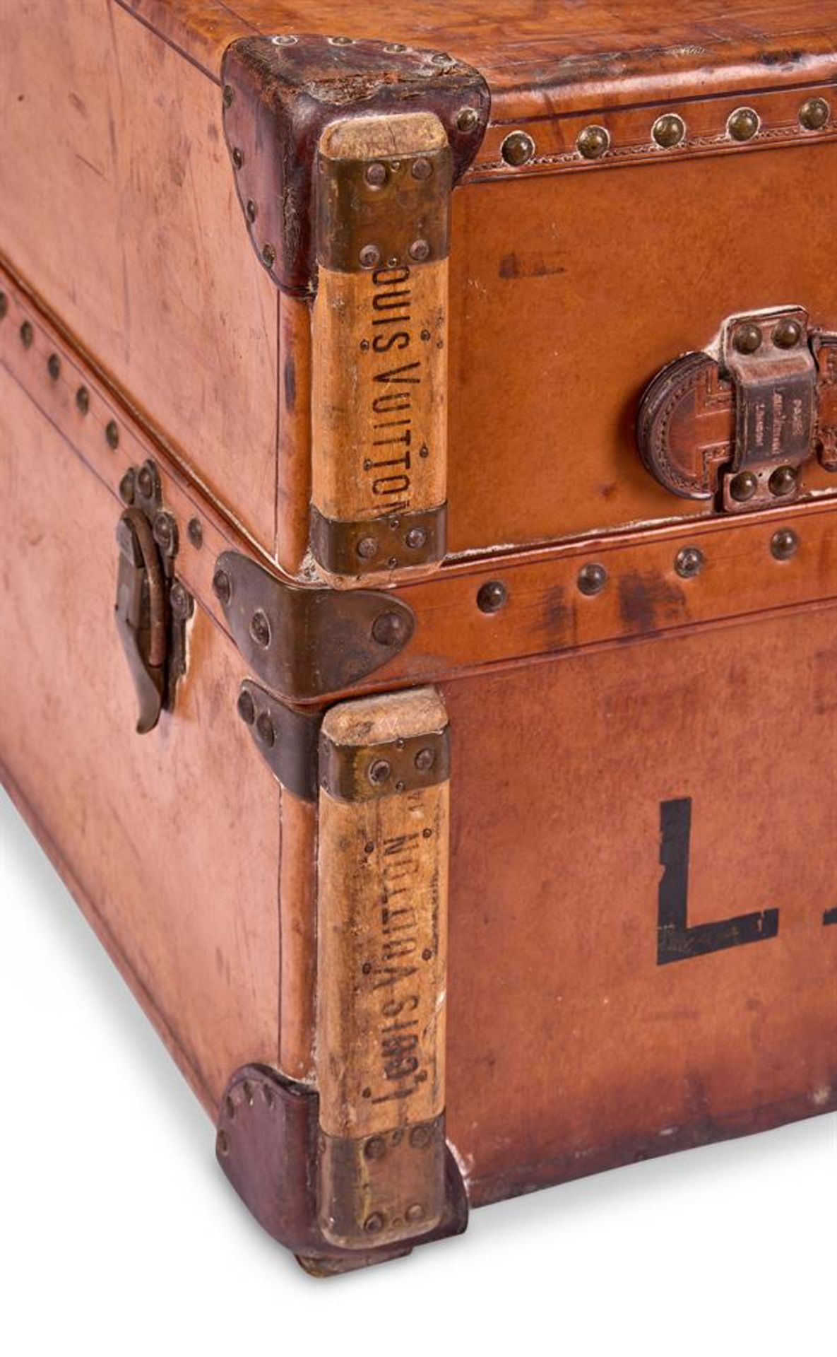 LOUIS VUITTON, A BROWN LEATHER WARDROBE STEAMER TRUNK - Image 2 of 5