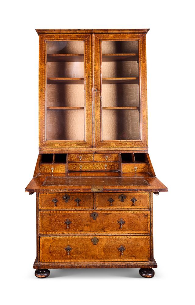 A QUEEN ANNE WALNUT AND SEAWEED MARQUETRY BUREAU EARLY 18TH CENTURY - Image 2 of 2