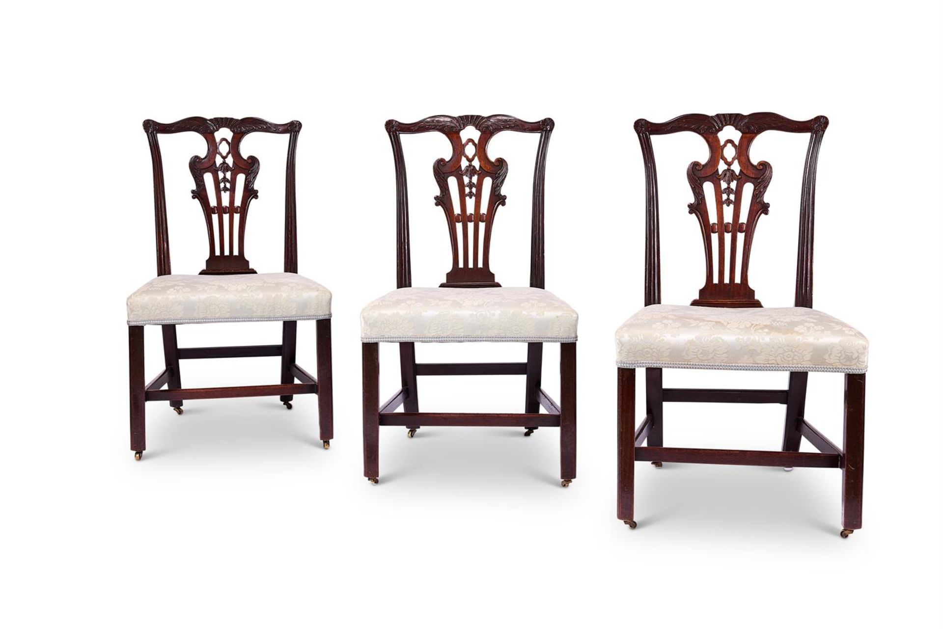 A SET OF TWELVE GEORGE II MAHOGANY DINING-CHAIRS - Image 4 of 5