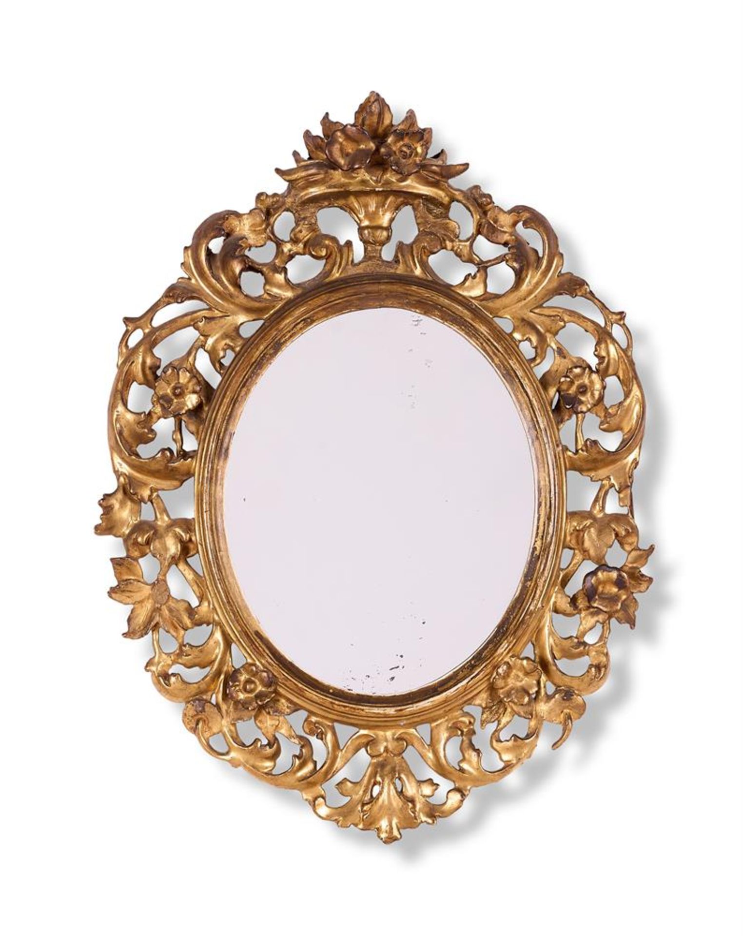 A PAIR OF EARLY VICTORIAN OVAL MIRRORS MID-19TH CENTURY - Image 3 of 3