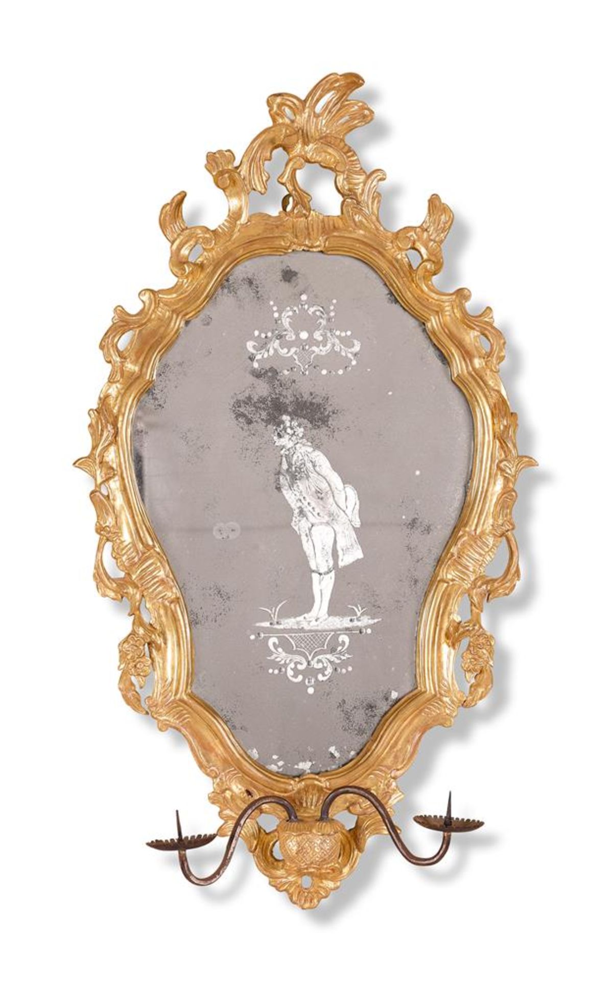 A PAIR OF VENETIAN GILTWOOD GIRANDOLES 19TH CENTURY - Image 4 of 6