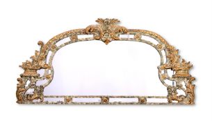 A LATE VICTORIAN GOLD AND BRONZE PAINTED MIRROR LATE 19TH CENTURY