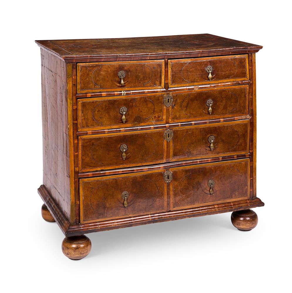 A WILLIAM AND MARY WALNUT , YEWWOOD AND FRUITWOOD CHEST LATE 17TH CENTURY - Image 2 of 2