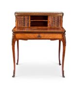 Y A FRENCH GILT METAL-MOUNTED KINGWOOD AND TULIPWOOD BONHEUR DU JOUR SECOND HALF 19TH CENTURY