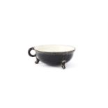 A CHINESE 'GONGXIAN' BLACK GLAZED TRIPOD TEA CUPSONG/JIN DYNASTY