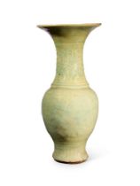 A CHINESE CELADON-GLAZED 'LONGQUAN' VASE, MING DYNASTY
