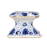A CHINESE BLUE AND WHITE SALT CELLAR, QING DYNASTY