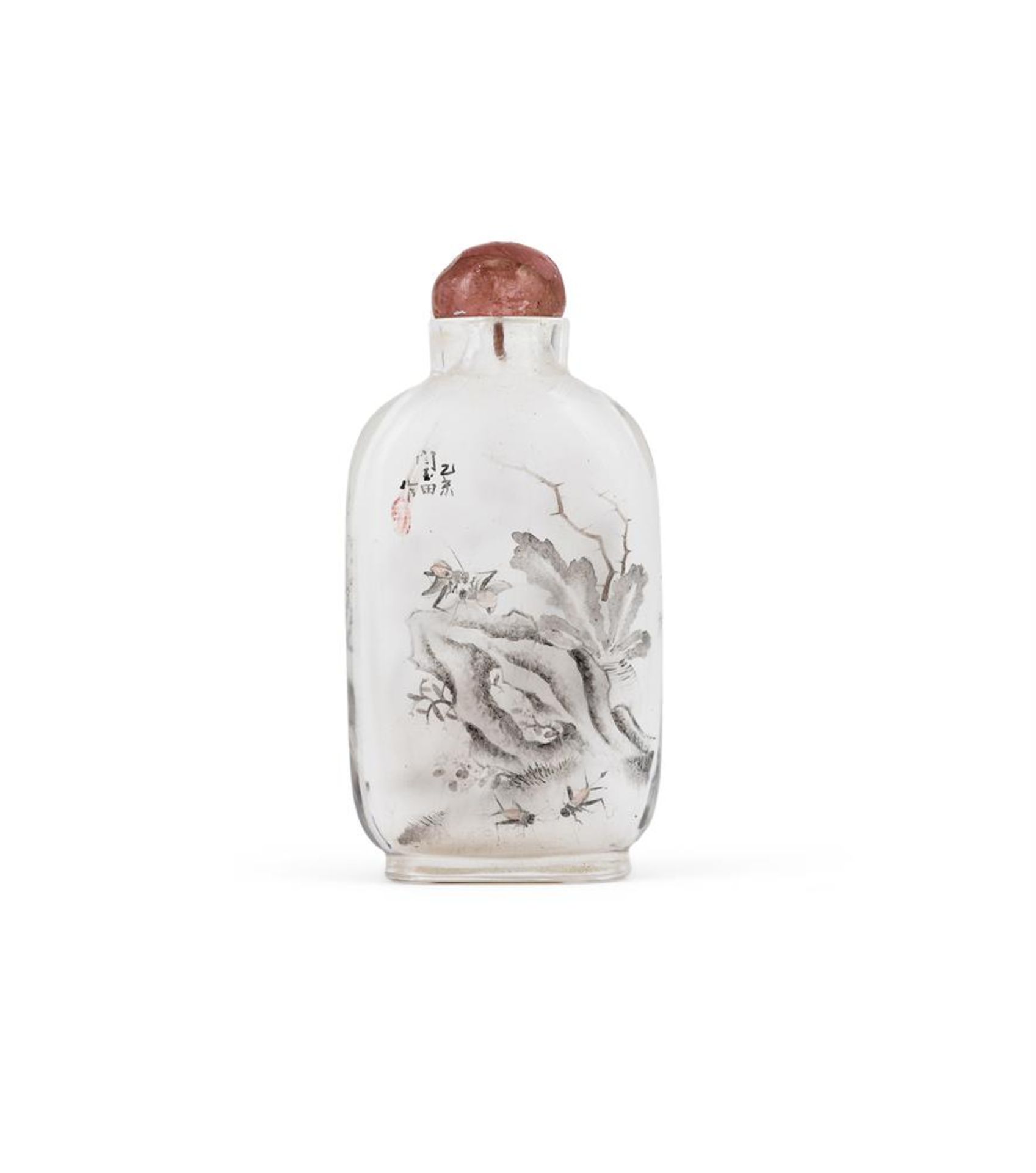 A CHINESE INSIDE-PAINTED GLASS SNUFF BOTTLE, QING DYNASTY