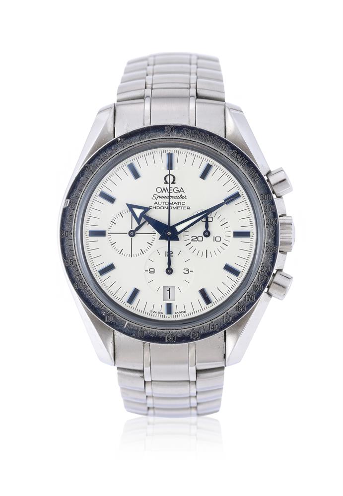 Y OMEGA, SPEEDMASTER BROAD ARROW, REF. 3851.20.12, A STAINLESS STEEL CHRONOGRAPH BRACELET WATCH