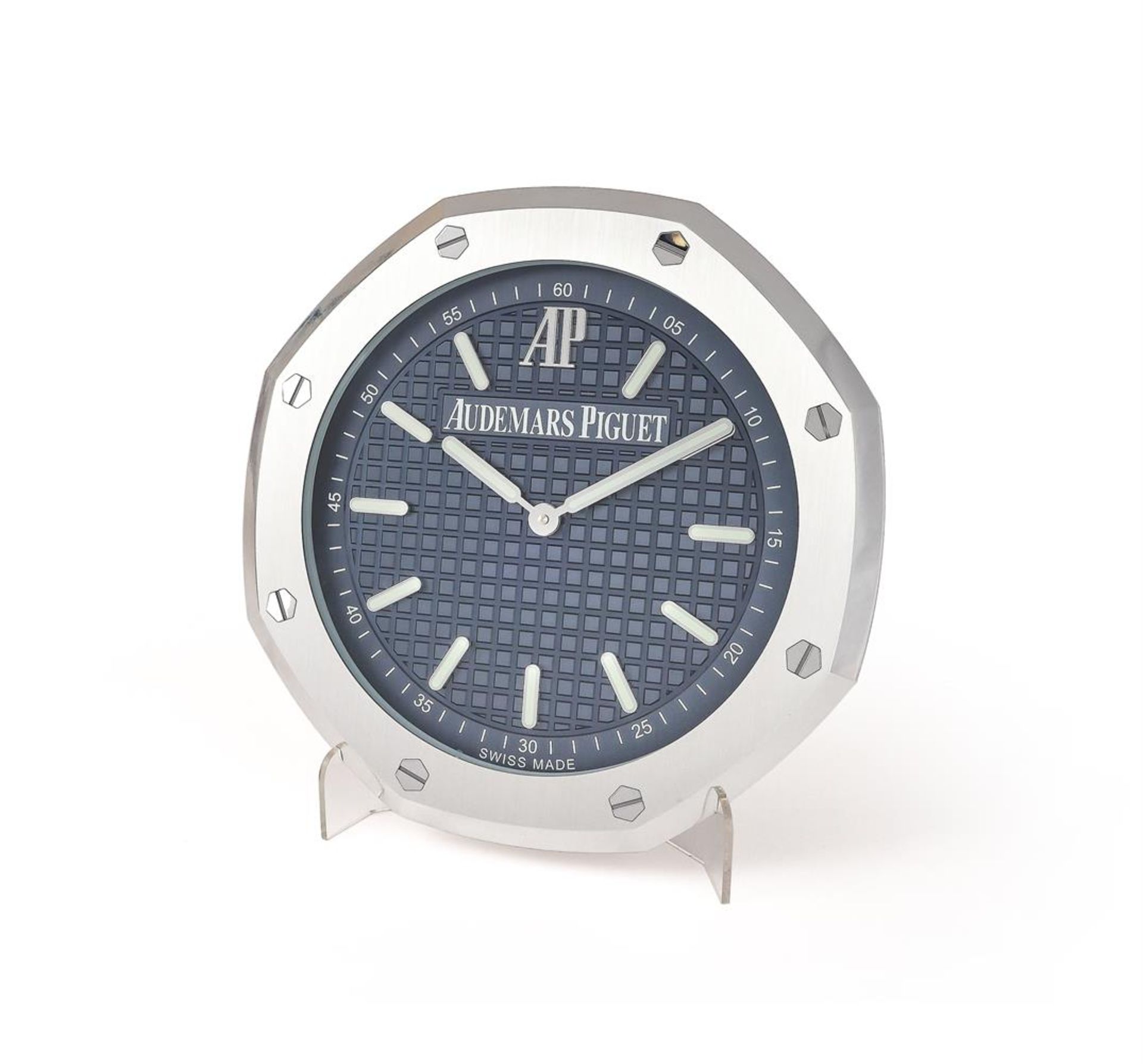 AUDEMARS PIGUET, ROYAL OAK, A STAINLESS STEEL WALL CLOCK