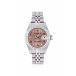 ROLEX, OYSTER PERPETUAL DATE, REF. 79190, A LADY'S STAINLESS STEEL BRACELET WATCH WITH DATE