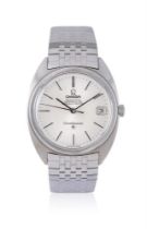 OMEGA, CONSTELLATION, REF. BC 368.0810/168.0009, A RARE WHITE GOLD COLOURED BRACELET WATCH WITH DATE