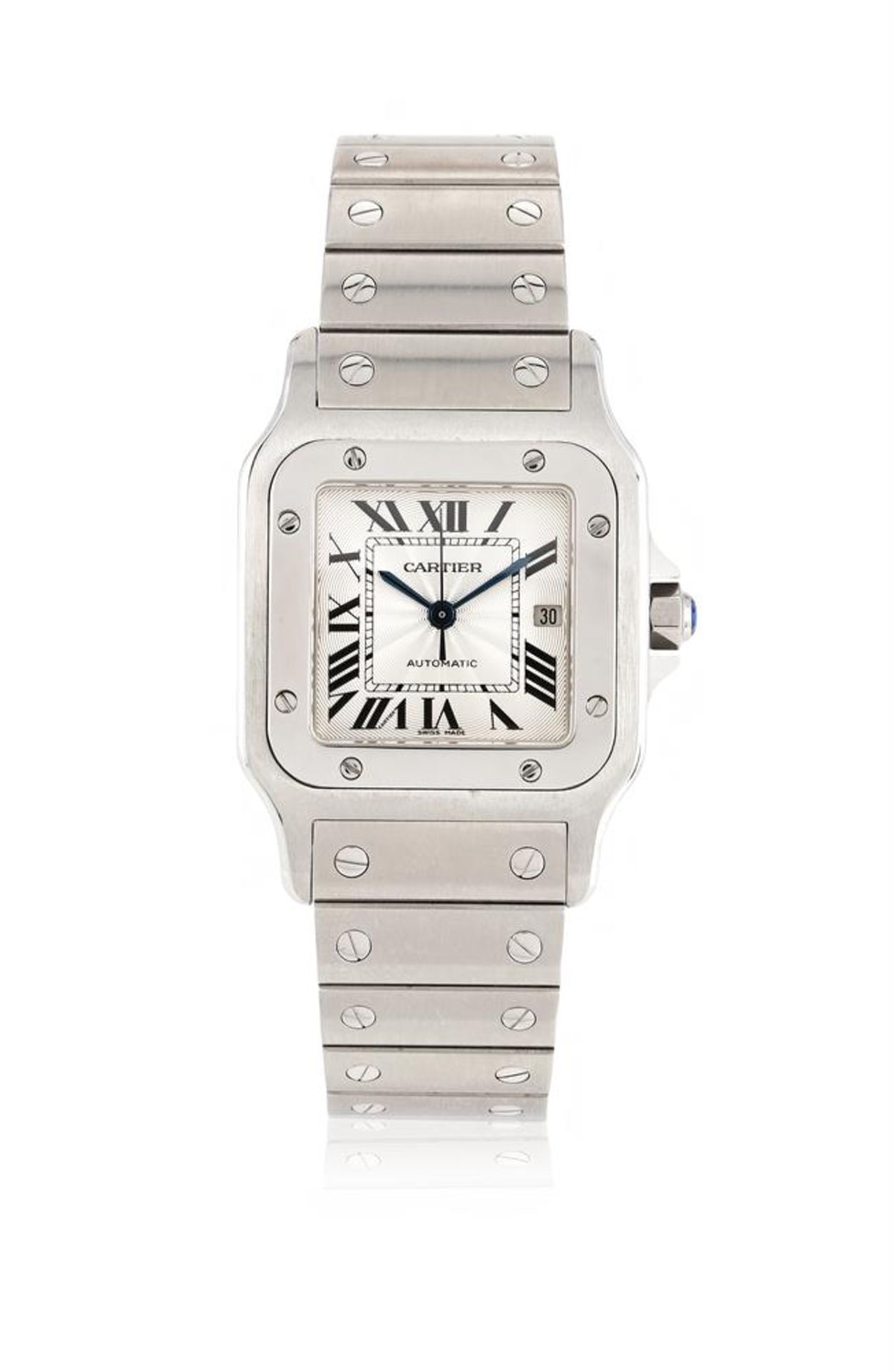 CARTIER, SANTOS GALBEE, REF. 2319, A STAINLESS STEEL BRACELET WATCH WITH DATE