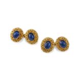 DEAKIN & FRANCIS, A PAIR OF SAPPHIRE CUFFLINKS