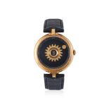 Y VINCENT CALABRESE, SUN-TRAL, A LIMITED EDITION 18 CARAT GOLD JUMP HOUR WRISTWATCH