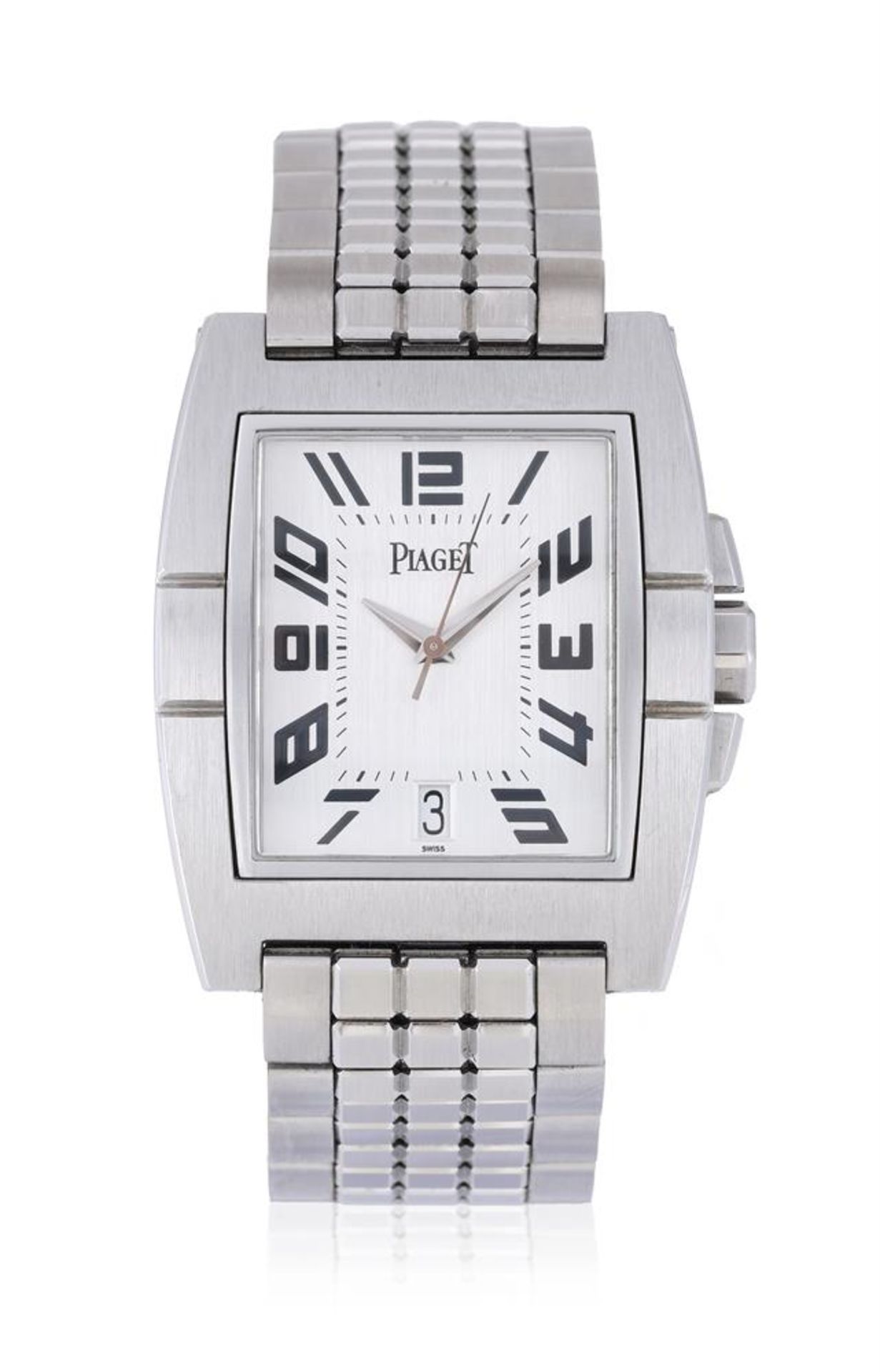 PIAGET, UPSTREAM, REF. P10023, A STAINLESS STEEL BRACELET WATCH WITH DATE