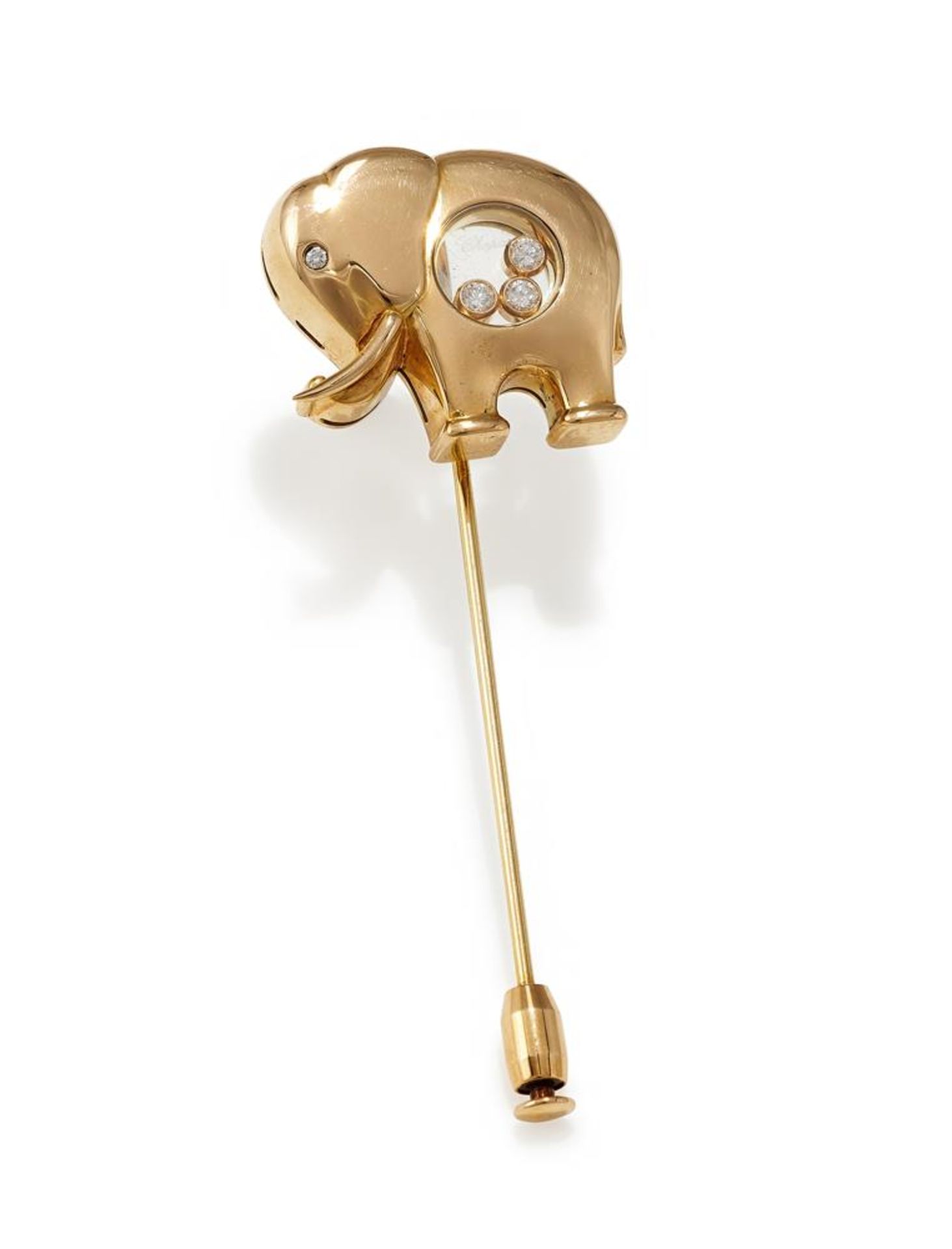 CHOPARD, A 'HAPPY DIAMOND' ELEPHANT STICKPIN