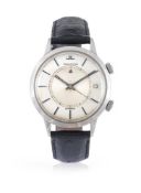 JAEGER-LECOULTRE, MEMOVOX 'JUMBO', REF. 855, A STAINLESS STEEL WRISTWATCH WITH DATE AND ALARM