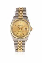 ROLEX, OYSTER PERPETUAL DATEJUST, REF. 16013, A BI-METAL BRACELET WATCH WITH DATE